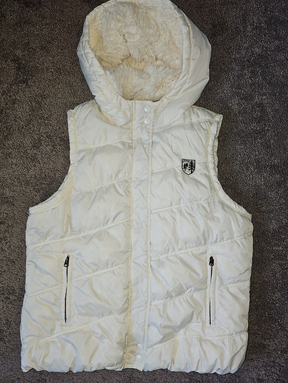 Y2K American Eagle Hooded Puffer Vest Hooded Sz XL